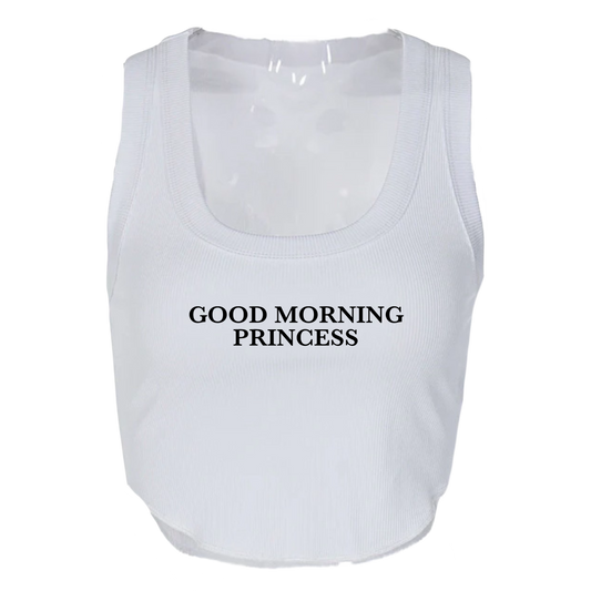 Royal Habits - Good Morning Princess - White Slim Fit Top